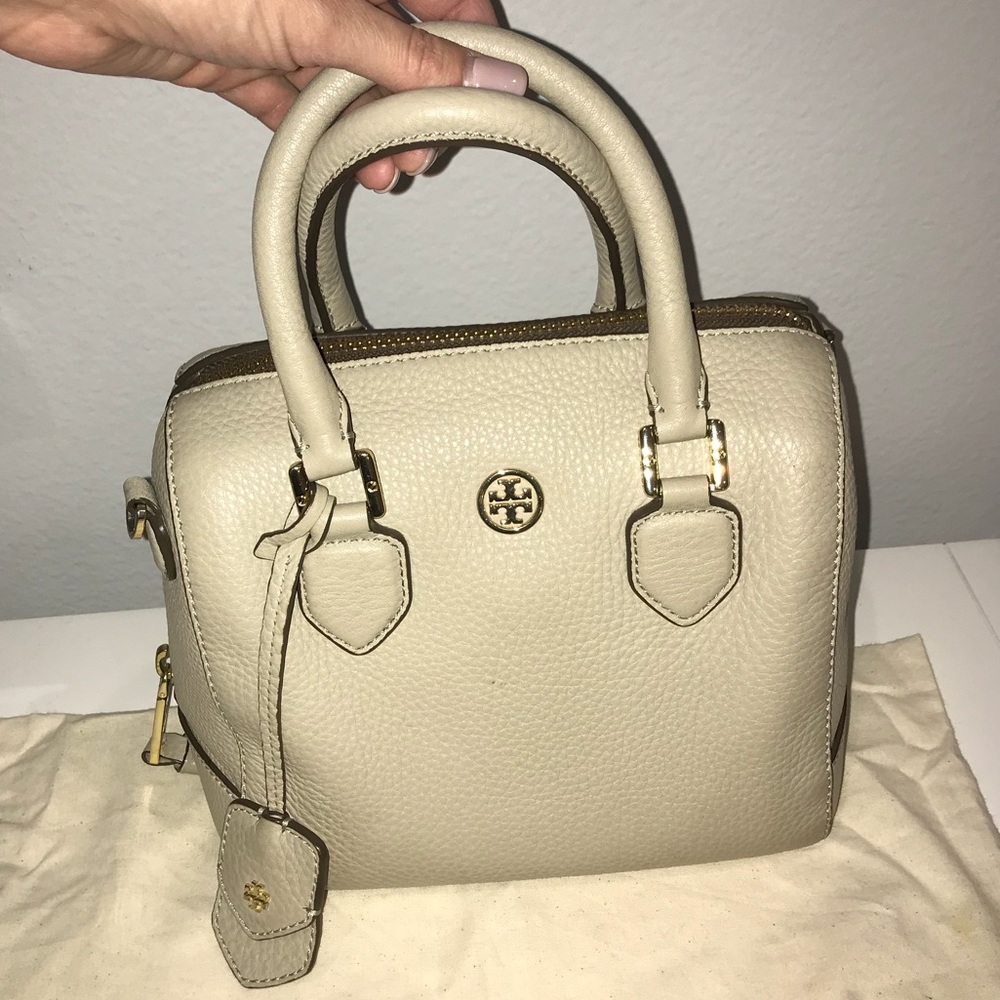Tory Burch Robinson Pebbled Mini Middy Satchel